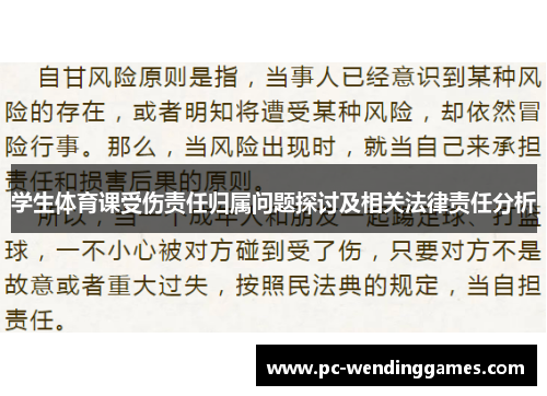 学生体育课受伤责任归属问题探讨及相关法律责任分析