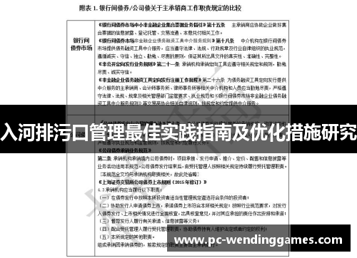 入河排污口管理最佳实践指南及优化措施研究