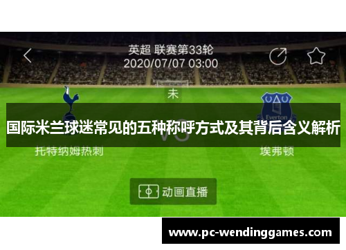 国际米兰球迷常见的五种称呼方式及其背后含义解析
