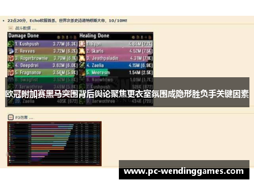 欧冠附加赛黑马突围背后舆论聚焦更衣室氛围成隐形胜负手关键因素
